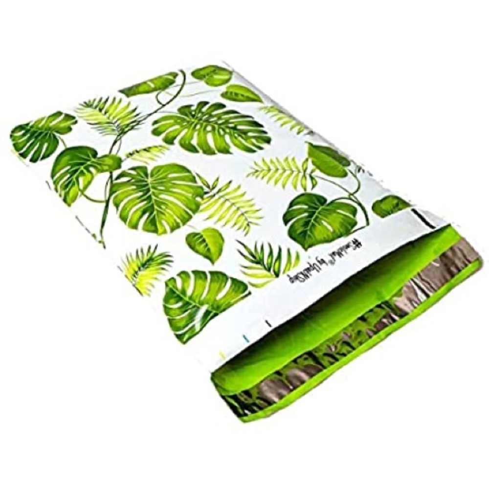 75 (10 x 13) poly mailers - banana leaves